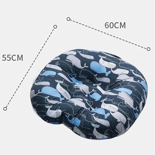 Round Lounge Pillow with Soft Cotton Cover 1
