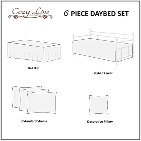 Cozy Line 6-Piece Reversible Daybed Cover Set