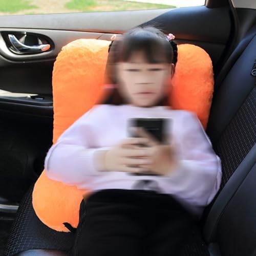 OHYEMISE Roadtrip Pillow for Kids Car Seat Pink