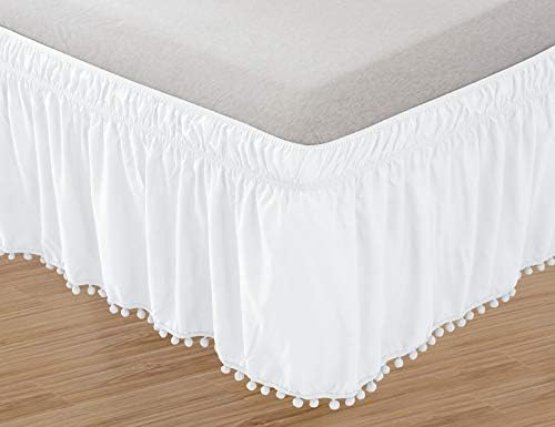 Elegant Comfort 16 Inch Drop Bed Skirt with Fringe Ruffle