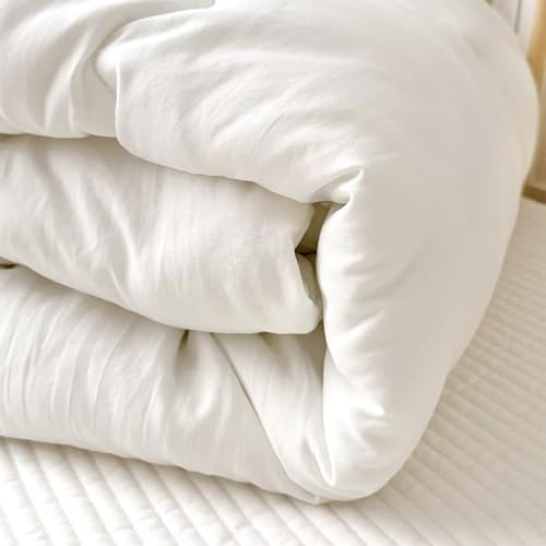 BuLuTu White Cotton Microfiber Duvet Insert Toddler Size 47x59 Inch