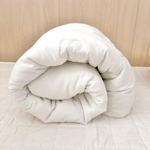 BuLuTu White Cotton Microfiber Duvet Insert Toddler Size 47x59 Inch