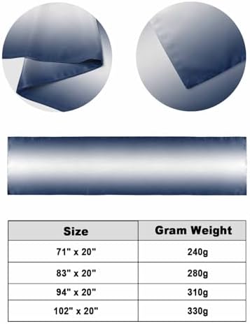 DecorLovee Navy Blue Ombre Bed Runner Queen Size