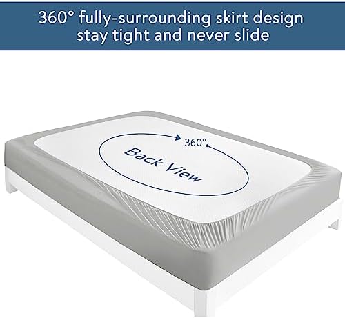 Magik Kover Twin Mattress Protector Waterproof 2 Pack Grey