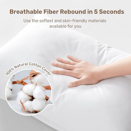 UNIKOME Luxury Hotel Bed Pillows Set of 2