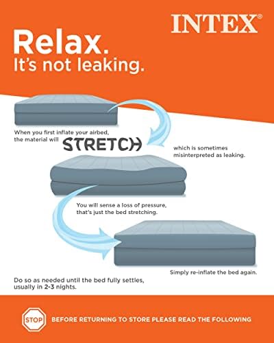 Intex Dura-Beam Airbed with Electric Pump - Queen Size Maroon