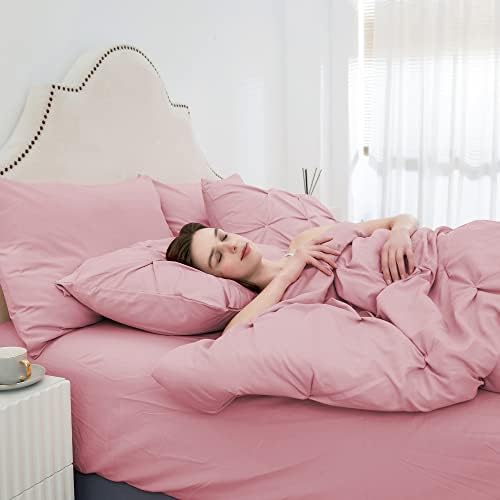 Ubauba 5 Pc Twin Comforter Set with Sheets and Pillowcase