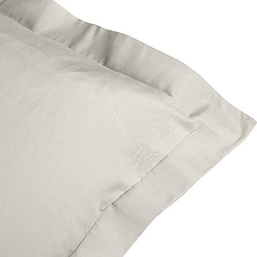 BEDSUM 2 Pcs Microfiber Pillow Shams 26x26 Light Grey
