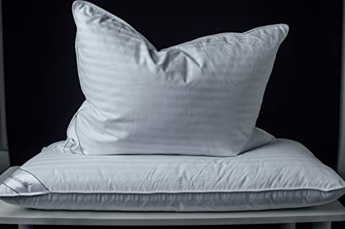 Eastwarmth Goose Down Feather Soft Pillow 20x36inch Stripe White