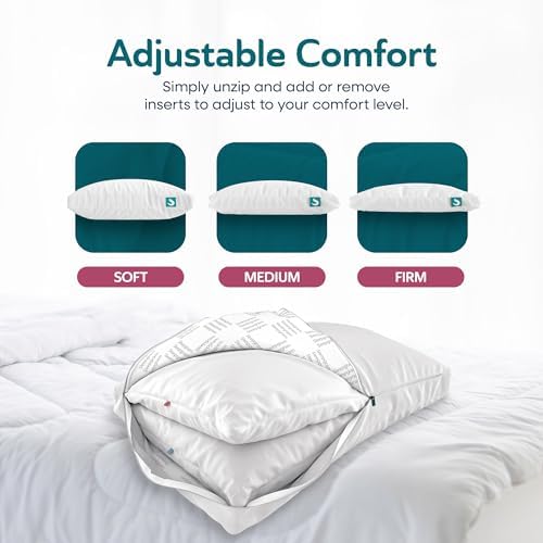 Sleepgram 2 Pack Cooling Bed Pillow with Removable Cover 1