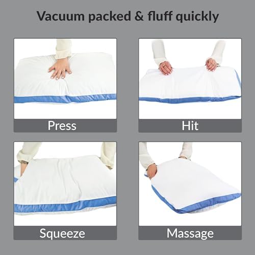 GOLD TEXTILES Queen Pillow Set of 2 - Hotel Luxury Soft Firm Support