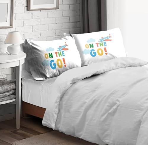 Sunny Side Up Reversible Pillowcases 2 Pack Cars Planes Design