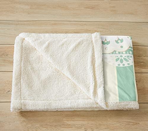 Manfei Sewing Theme Throw Blanket Geometric Stripes and Polka Dots Design