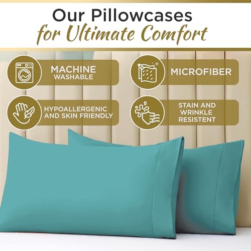 DESTINY CRESCENT BEDDING Microfiber Twin Aqua Blue 3 PC Sheets Deep Pocket 15