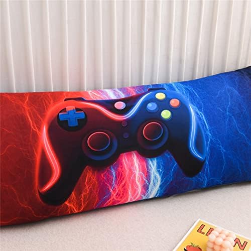 Meeting Story Gamer Pillow Cover for Boys Adults Red-Blue