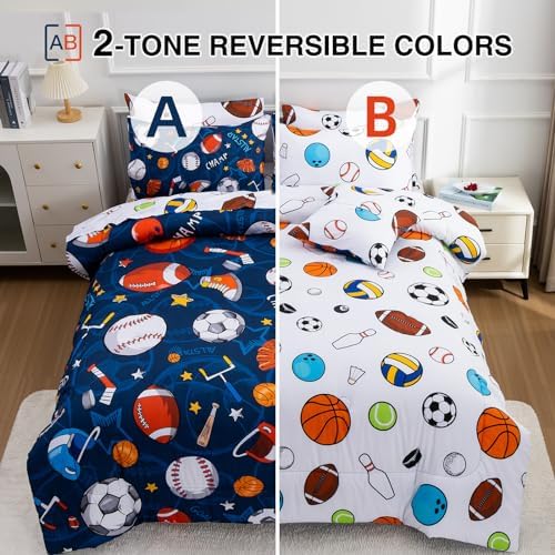 A Nice Night 6Pcs Twin Bed in a Bag Comforter Set