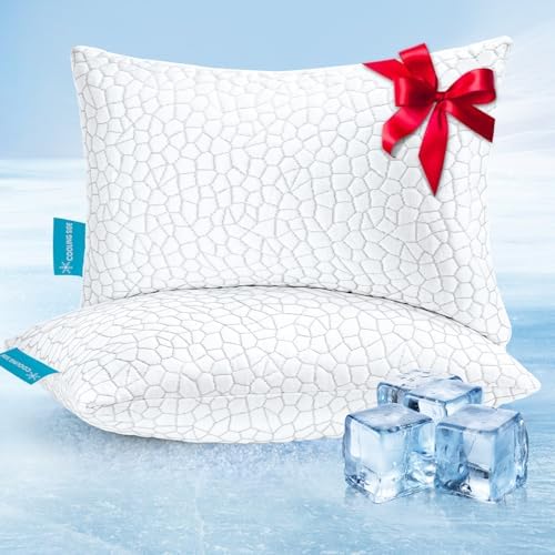SUPA MODERN Cooling Bed Pillows 2 Pack Shredded Memory Foam