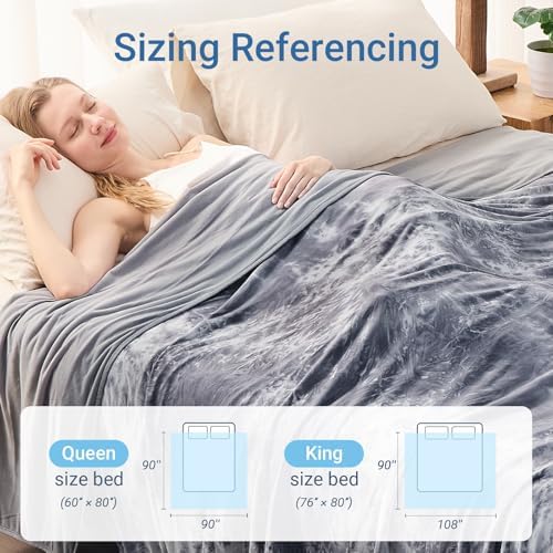 NORD ECO Cooling Blanket Queen Size Tie Dye Grey