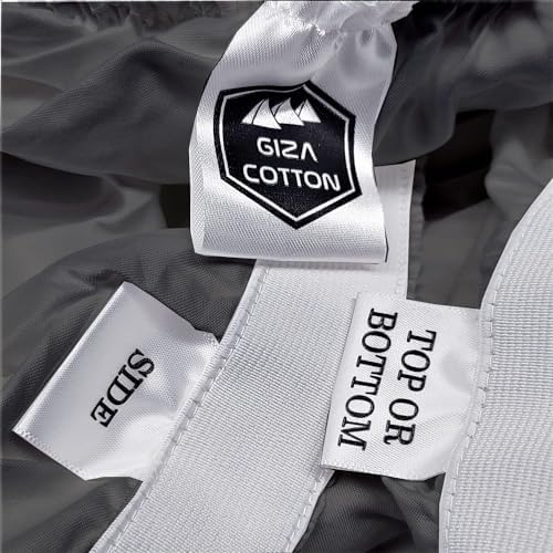 Split Top King Fitted Sheet Dark Grey 100 Giza Cotton