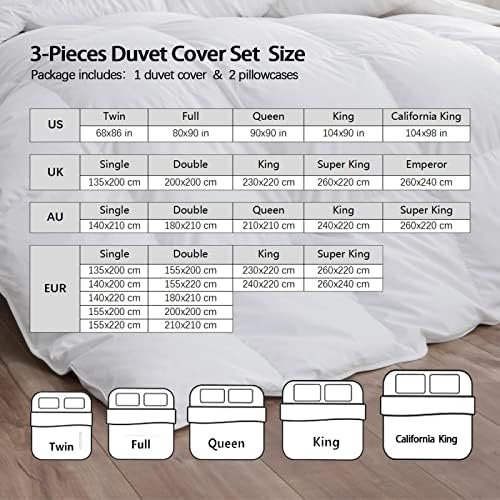 HOBBOY Garden Floral Duvet Cover Set 3 Piece Twin XL