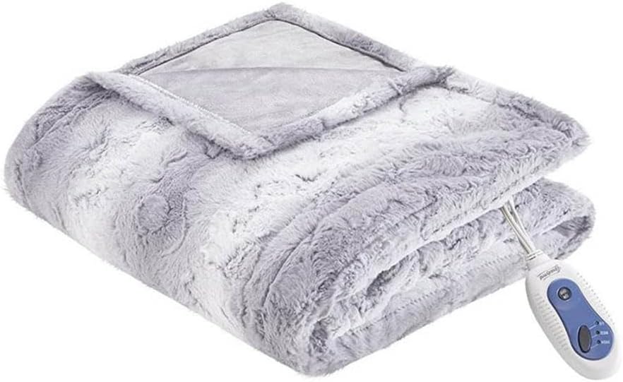 Beautyrest Zuri Reversible Faux Fur Electric Blanket