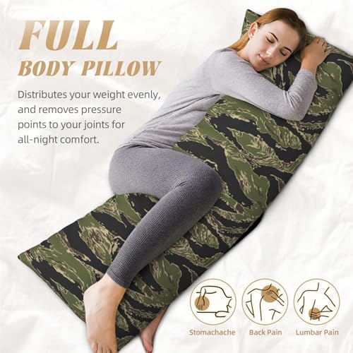 Army Military Camouflage Body Pillow Case Cover for Man and Kids