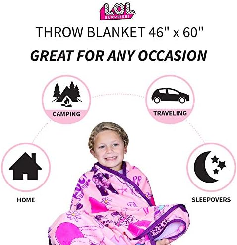 Franco Kids Bedding Plush Throw Blanket 46 x 60 LOL Surprise Design
