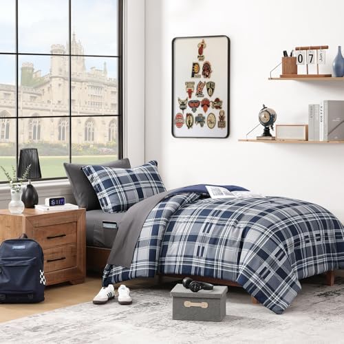 MaiRve Navy Blue Twin XL Comforter Set 5 Piece