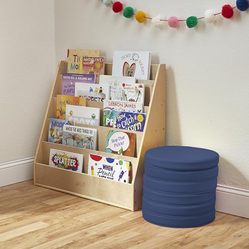 ECR4Kids SoftZone Floor Cushions 6-Piece Navy Set
