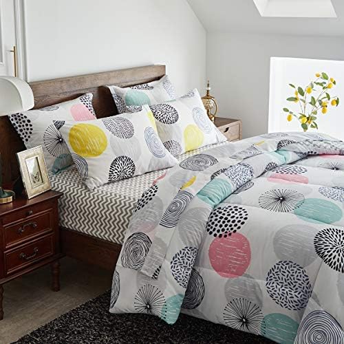 UOZZI BEDDING 7-Piece Queen Comforter Sheet Set