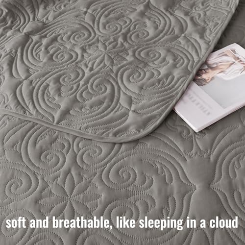 Exclusivo Mezcla Quilt Set Full Queen Size Grey