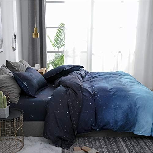 HYPREST Kids Duvet Cover Set Twin 2 Pcs Space Galaxy Print