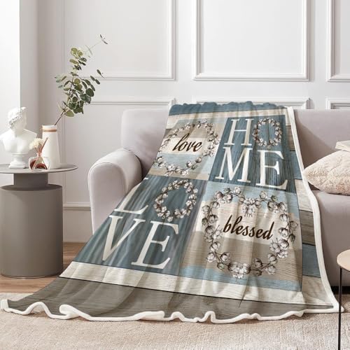 Rustic Floral Sweet Love Throw Blanket 50x60 Inches