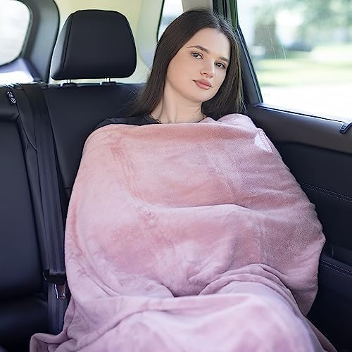 BlueHills Premium Travel Blanket Pillow 70x48 Inch