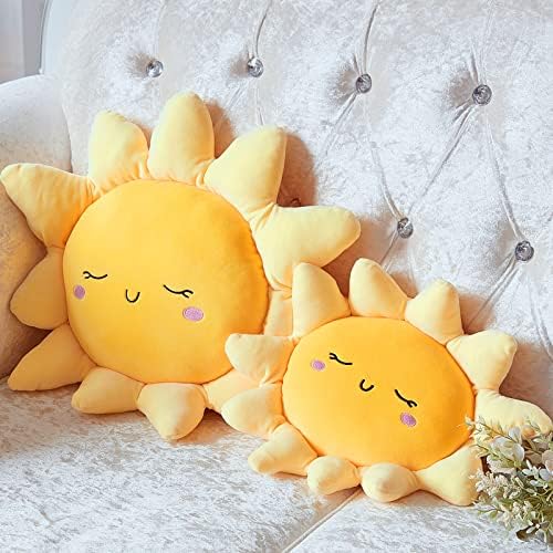 Juexica 2 Pcs Sun Shaped Plush Throw Pillows