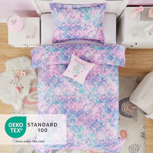 Glow in The Dark Mermaid Comforter Set for Girls 1