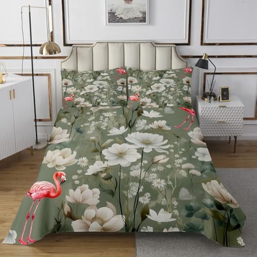 Erosebridal Flamingo Bedspread Set for Girls Women