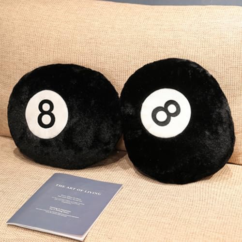 OUKEYI Black 8-Ball Sports Pillow 16 Inch Plush Throw Pillow