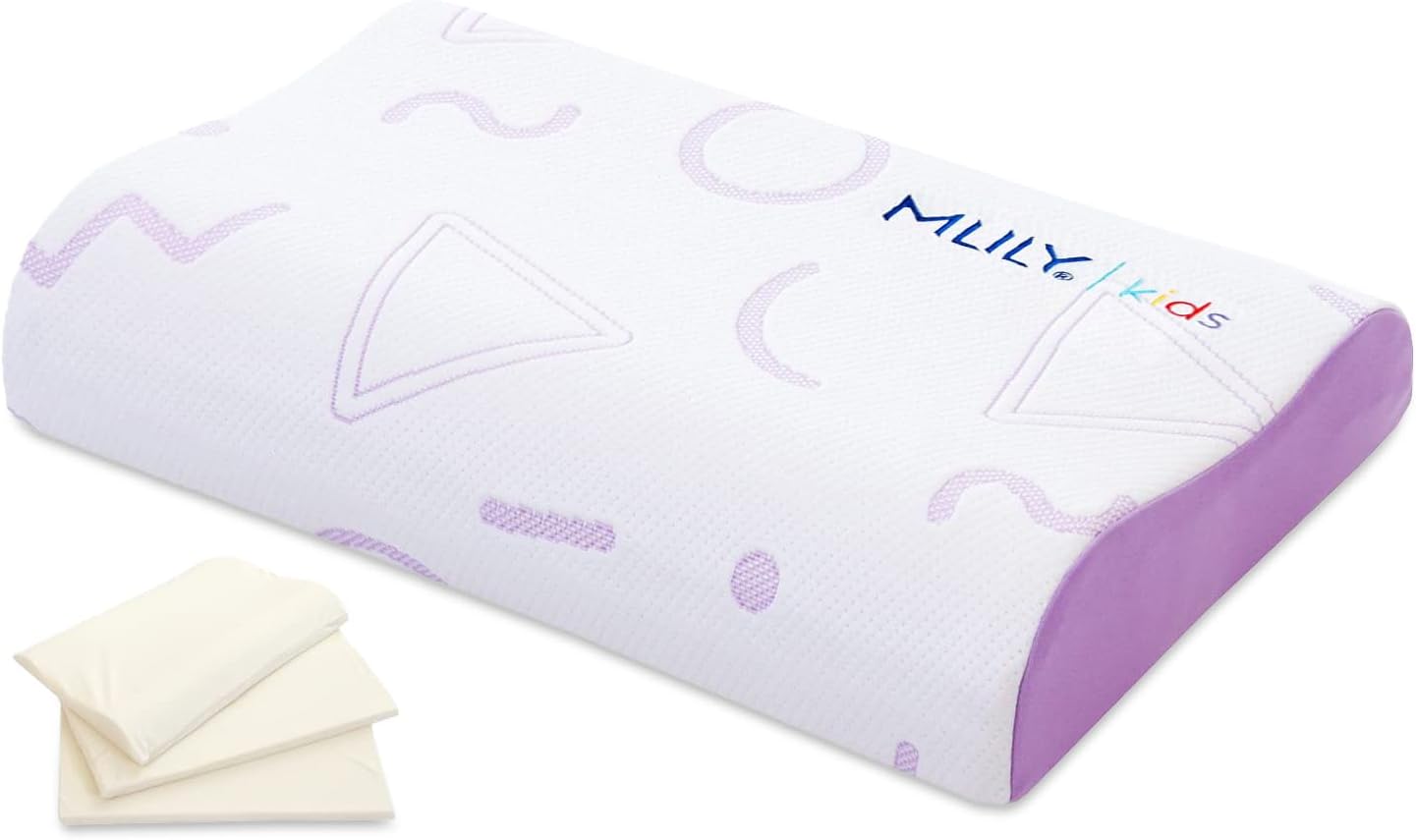 MLILY Kids Memory Foam Pillow - Adjustable Breathable