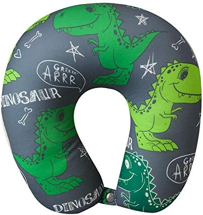 Cloudz Kids Dinosaur Patterned Travel Pillow 1