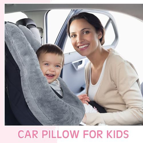 Barydat 2 Pcs Travel Pillow for Car Back Seat