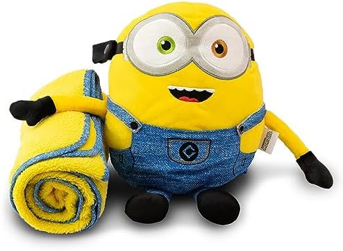 Roamwild Bob the Minion Travel Pillow and Blanket Set