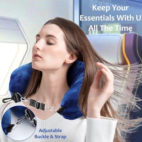 Kunyis Stuff-able Travel Pillow with Storage