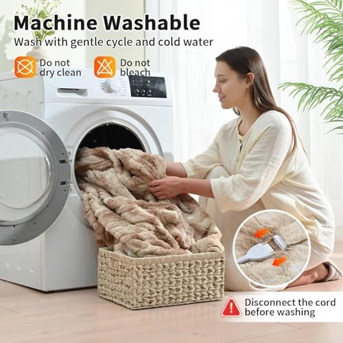 Fantico Electric Blanket Queen Size with Dual Control 1