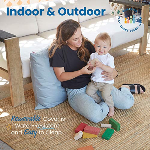 ECR4Kids Jumbo Floor Pillow 27in Light Grey 1