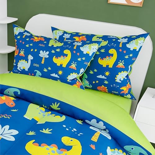 SANDJEST Dinosaur Duvet Cover Set Full Size for Kids