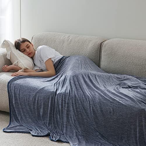Bedsure Cooling Blanket 50x70 Navy Blue for Hot Sleepers