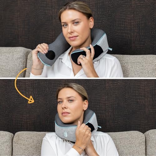 TRAVARA Memory Foam Neck Pillow for Airplanes