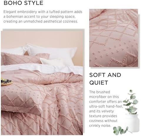 Bedsure Queen Comforter Set - Coral Pink