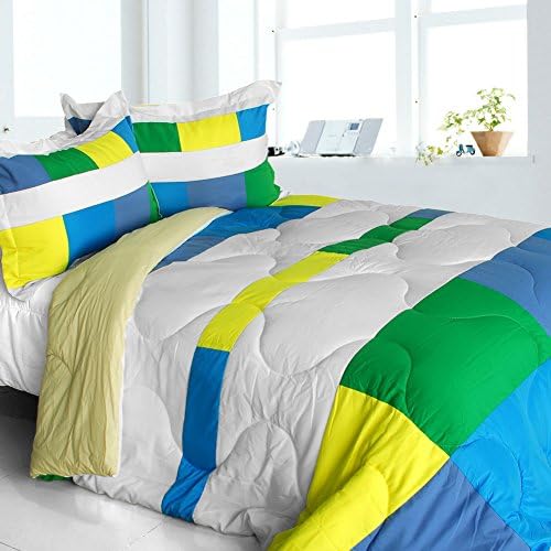 Laura Dreamland Quilted Patchwork Down Alternative Comforter Set Twin